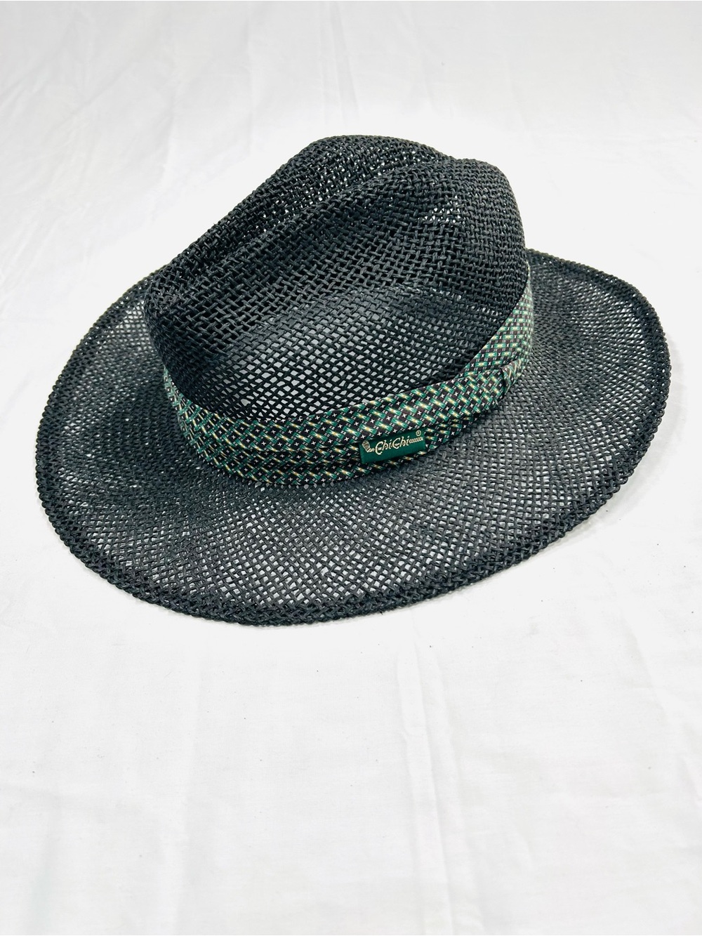 Vintage 80’s Chi Chi Rodriguez Black Wide Brim Straw Hat - Picture 9 of 13